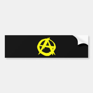Anarcho Capitalism Black and Yellow Flag Bumper Sticker