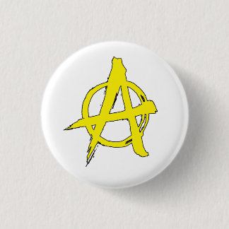 Anarcho-capitalism Yellow Anarchy Symbol Button