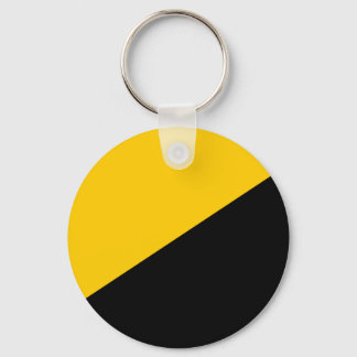 Anarcho Capitalist Black and Yellow Keychain