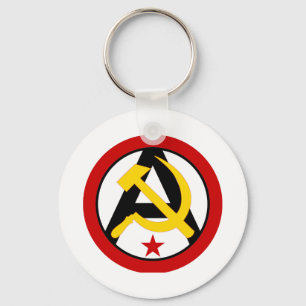 Anarcho-communist logo keychain