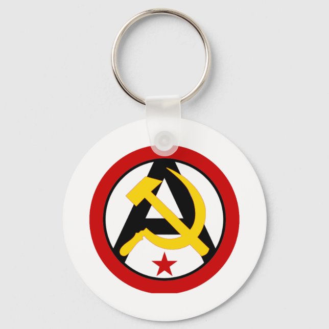 Anarcho-communist logo keychain (Front)