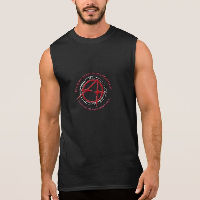 Anarcho-Nihilist sleeveless T-shirt (Front)