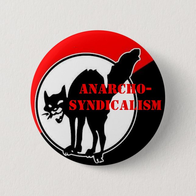 anarcho-syndicalism 2 inch round button (Front)