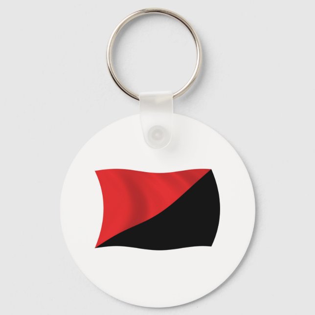 Anarcho-Syndicalism Flag Keychain (Front)
