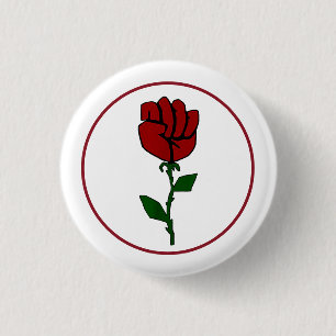 anarcho-syndicalism rose 1 inch round button