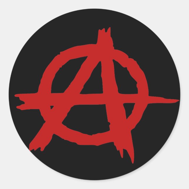 Anarchy Classic Round Sticker (Front)