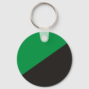 anarchy eco flag green black ecology bio keychain