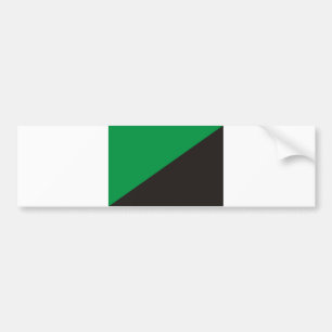 anarchy eco flag green black ecology bumper sticker