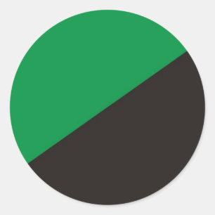 anarchy eco flag green black ecology classic round sticker