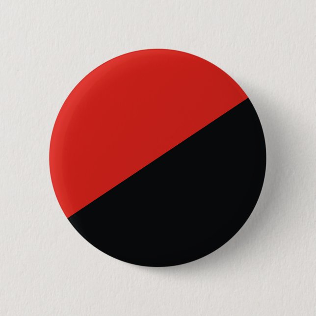 anarchy flag red black 2 inch round button (Front)