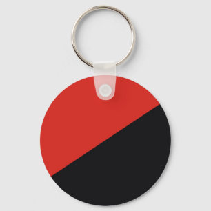 anarchy flag red black keychain