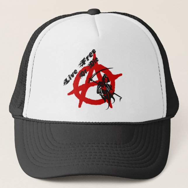 Anarchy Grim Reaper Trucker Hat (Front)