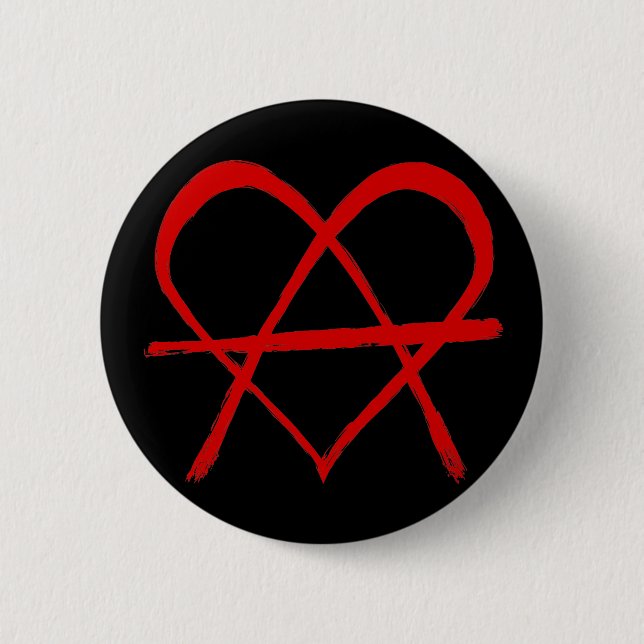 Anarchy Heart 2 Inch Round Button (Front)