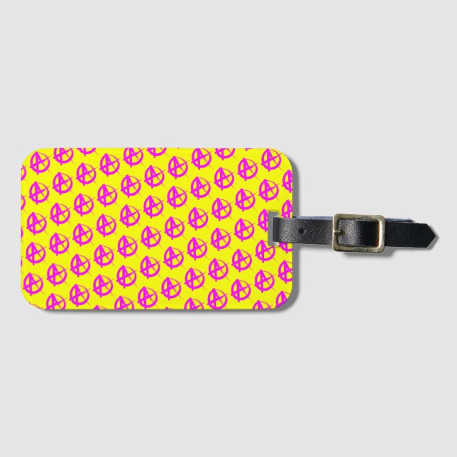 Anarchy Pattern Luggage Tag (Front Horizontal)