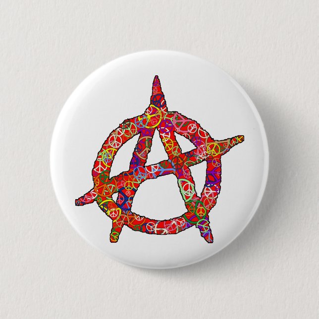 Anarchy Peace Plain 2 Inch Round Button (Front)
