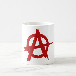 Anarchy Red Circle A White Mug