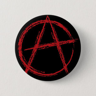 Anarchy sign 2 inch round button