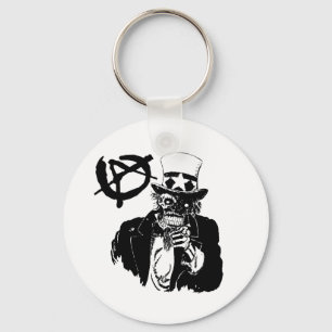 Anarchy Skull Keychain