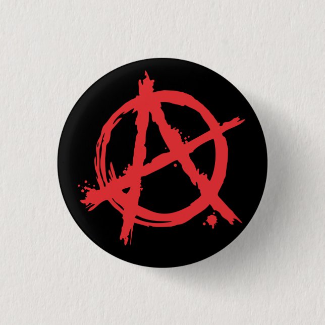 Anarchy Symbol 1 Inch Round Button (Front)