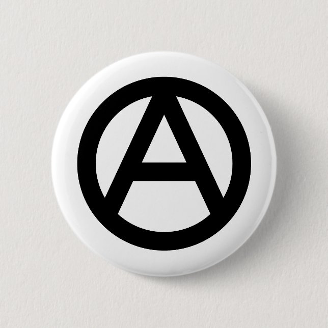 Anarchy Symbol 2 Inch Round Button (Front)