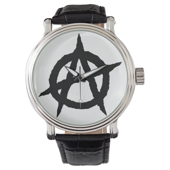 Anarchy symbol black punk music culture sign chaos watch (Front)