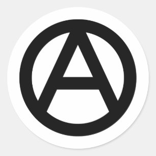 Anarchy Symbol Classic Round Sticker