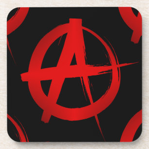 Anarchy symbol coaster