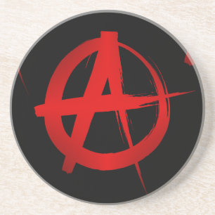 Anarchy symbol coaster