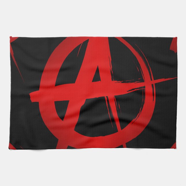 Anarchy symbol kitchen towel (Horizontal)