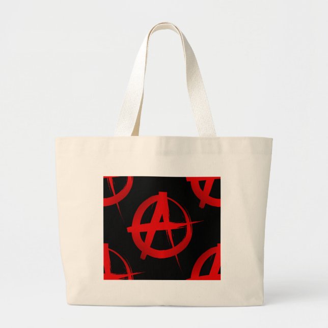 Anarchy symbol large tote bag (Front)