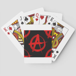 Anarchy symbol playing cards