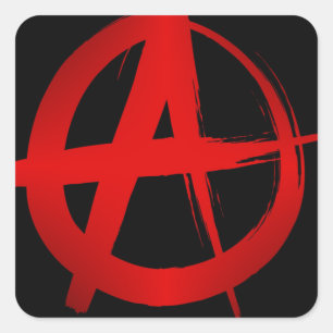 Anarchy symbol square sticker