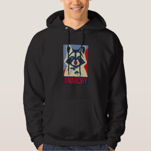 Anarchy Trash Panda Raccoon   Animal Design Hoodie