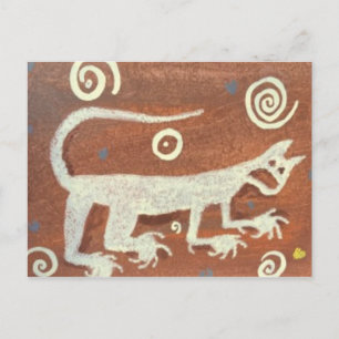 Anasazi Petroglyph Mountain Lion,  Postcard