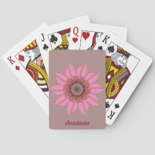 ~ ANASTASIA ~ 3D Pink Star Design  ~ Original  Playing Cards