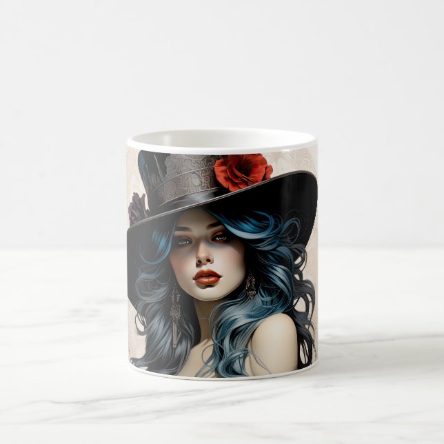 Anastasia A Steampunk Girl Coffee Mug (Center)