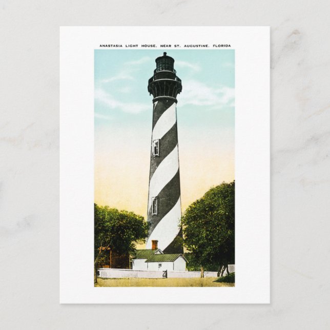 Anastasia Lighthouse Near St. Augustine, Florida Postcard (Front)