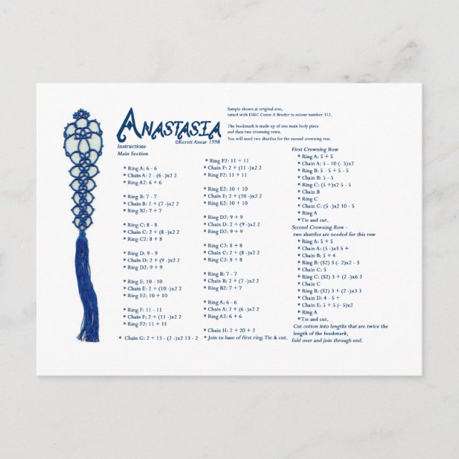 Anastasia Postcard (Front)