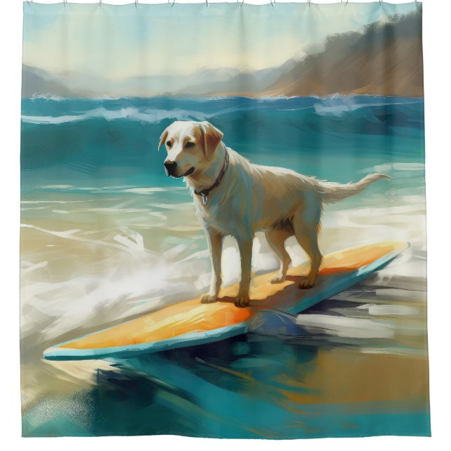 Anatolian Shepherd Beach Surfing Painting  (Front)