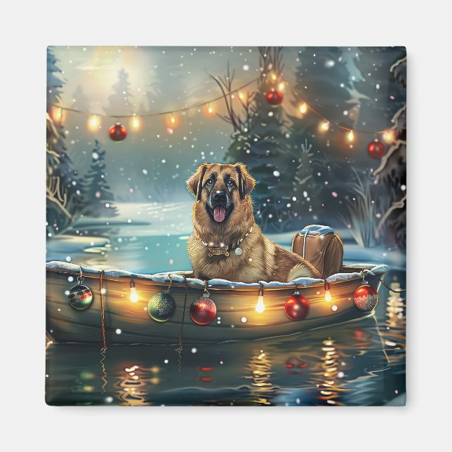 Anatolian Shepherd Christmas Festive Voyage Magnet (Front)