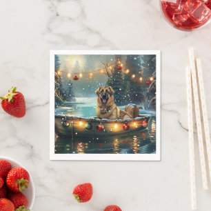 Anatolian Shepherd Christmas Festive Voyage Napkin