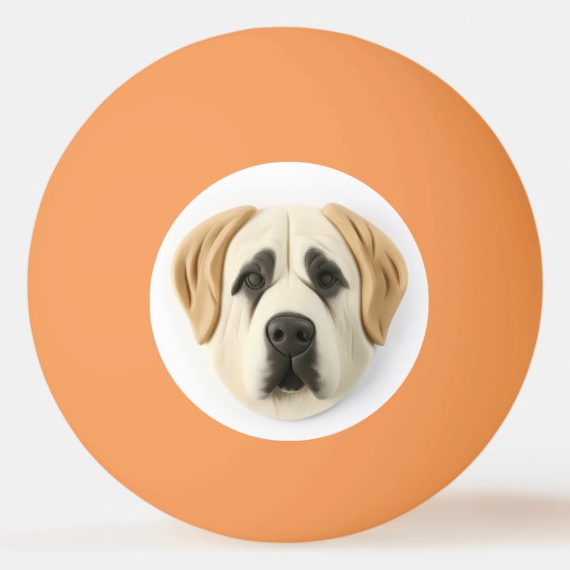 Anatolian Shepherd Dog 3D Inspired Ping Pong Ball (Front)