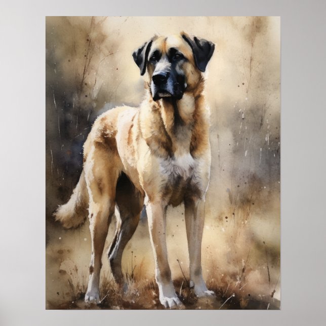 Anatolian Shepherd Dog Art Print Poster (Front)