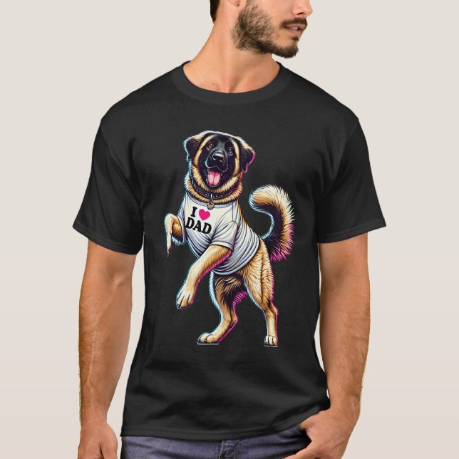 Anatolian Shepherd Dog Dad I Love Dad Anatolian T-Shirt (Front)