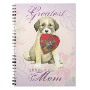 Anatolian Shepherd Dog Heart Mom Notebook