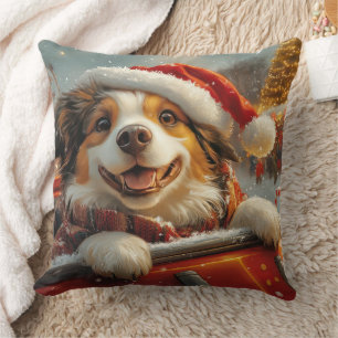Anatolian Shepherd Dog Roller Coaster Christmas Throw Pillow