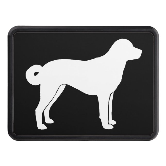 Anatolian Shepherd Dog Silhouette Trailer Hitch Cover (Front)