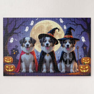 Anatolian Shepherd  Dogs Pumpkin Halloween Funny  Jigsaw Puzzle