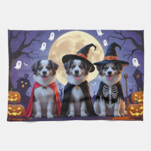 Anatolian Shepherd  Dogs Pumpkin Halloween Funny  Kitchen Towel