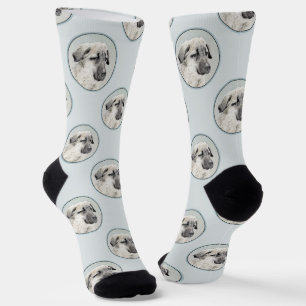 Anatolian Shepherd Fawn Painting Original Dog Art Socks